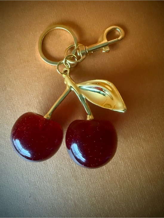 Boutique Accessories - Red Sparkle Cherries NWOT Bag Charm/Keychain